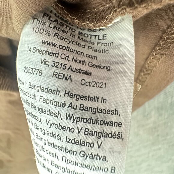 NEW! Cotton: On Crop Top Lara‎ Keyhole Long sleeve Brown XL Stretch - Picture 11 of 13